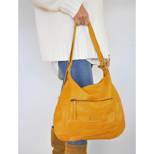 CAITLYN multi-zip leather bag-backpack 40x35x10 cm
