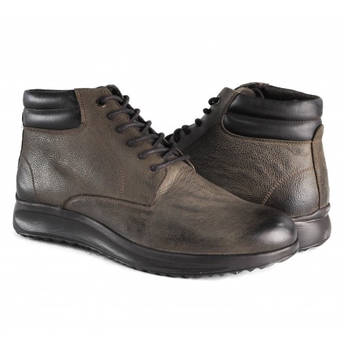 Gradient leather lace-up...
