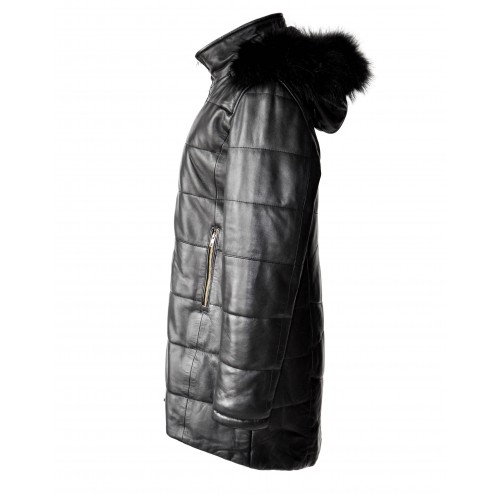 PEPPER parka with fox hood