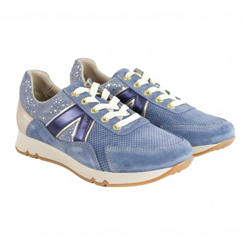 Leather sneakers combined FARO model