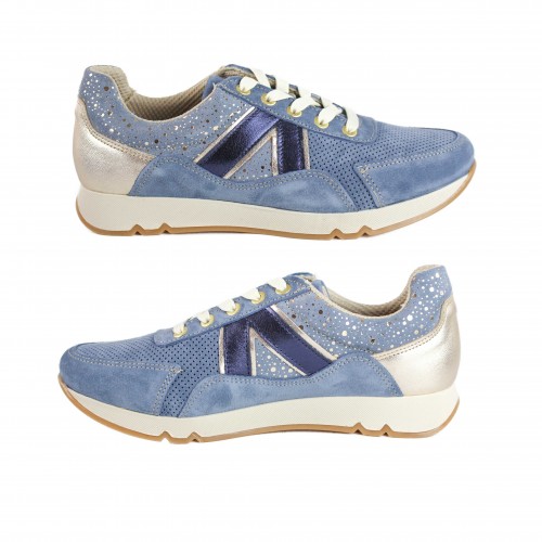 Leather sneakers combined FARO model