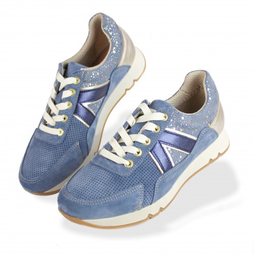 Leather sneakers combined FARO model
