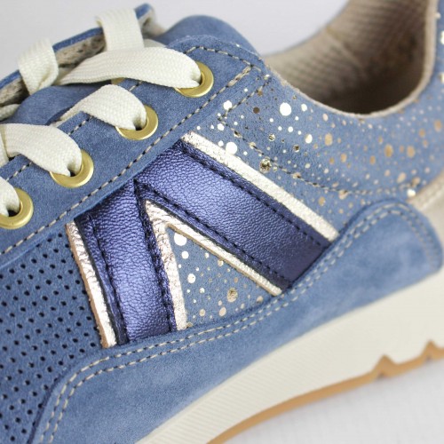 Leather sneakers combined FARO model