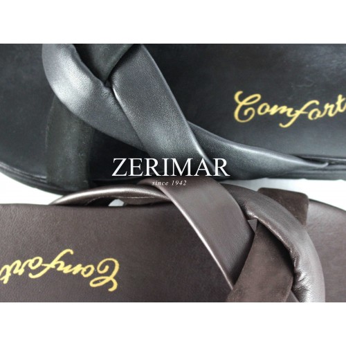 Combi leather flat sandals model TRIADA