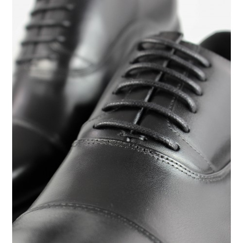 Leather shoes with internal elevators + 7 cm model CONNOR