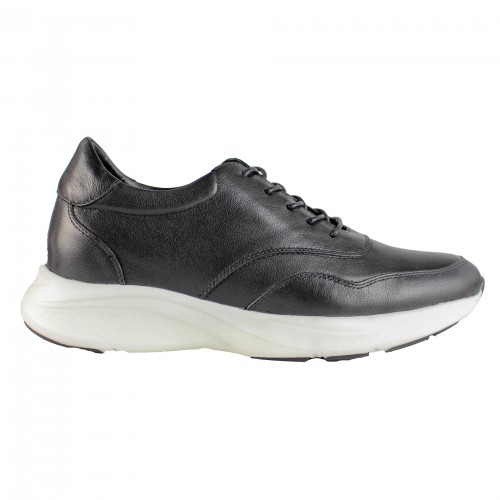 Leather shoes with internal elevators +7 cm model OLVIO