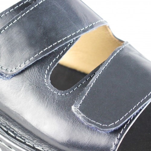 Adjustable leather sandal with velcro model JOUSKA