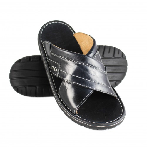 Crossed leather sandal model JAMADA