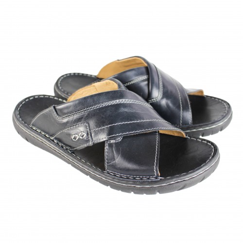 Crossed leather sandal model JAMADA
