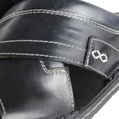 Crossed leather sandal model JAMADA