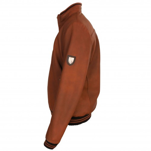 ITALIA model perforated leather jacket
