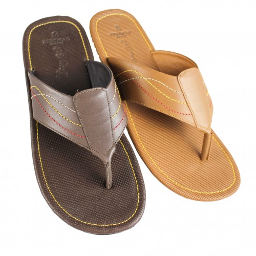 AQUINO model leather flip flops