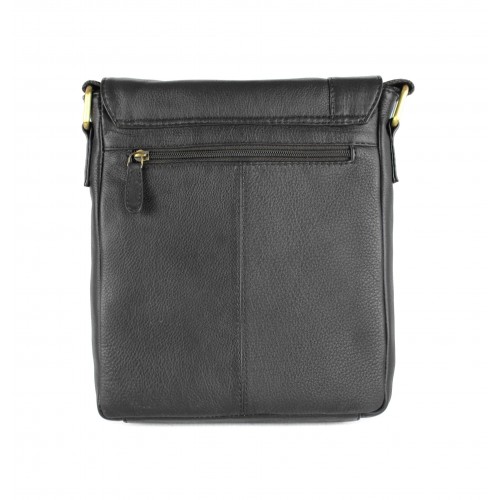 Vintage-style leather crossbody bag 26x22x7 cm NOCKA