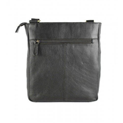 Vintage-style leather crossbody bag 26x23x7 cm GORO
