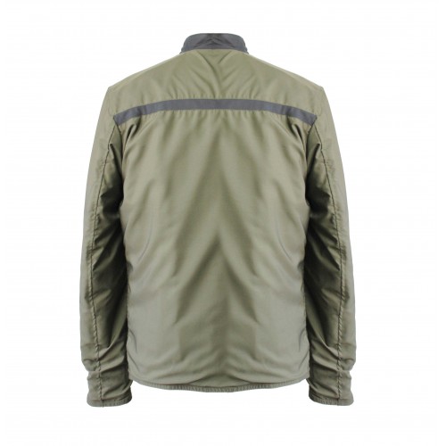 Two-tone reversible leather jacket BLUEGREEN