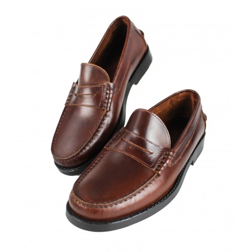 Men's oiled loafers with...