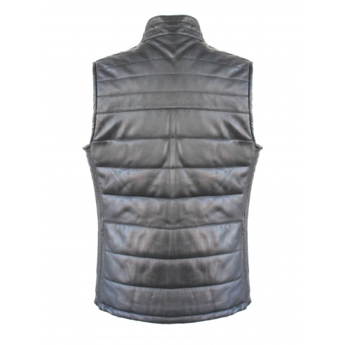 Quilted leather vest model...