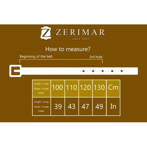 Leather belt with width 34 mm DEUS