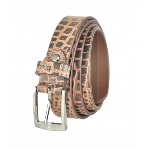 CRYSIS model engraved leather belt