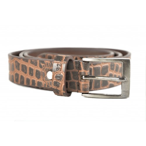 CRYSIS model engraved leather belt