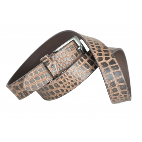 CRYSIS model engraved leather belt