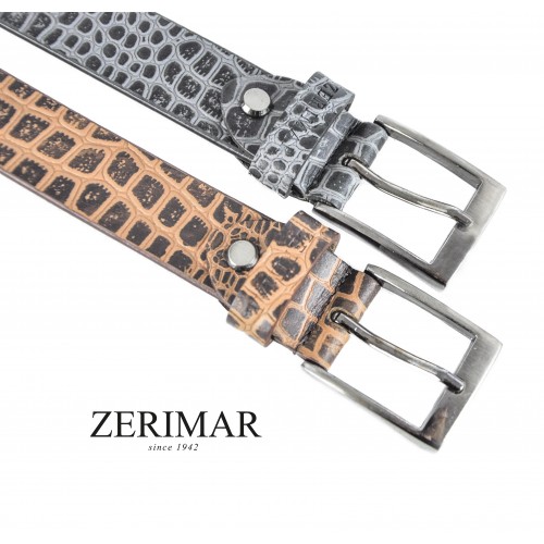 CRYSIS model engraved leather belt