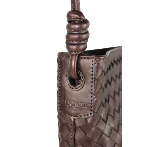 Large BRAILE braided leather bag 48x13x28 cm