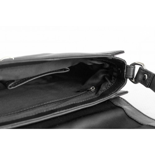 Combined leather shoulder bag 23x5x21 cm