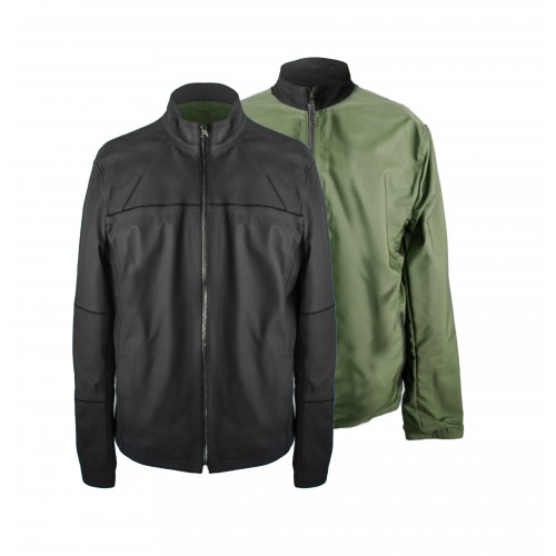 Two-tone reversible leather jacket BLAGRAN