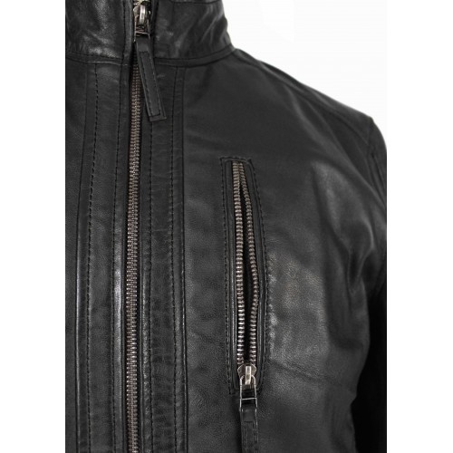 ROCHA zippered leather jacket