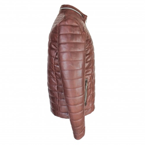 BLUEBERRY quilted leather jacket