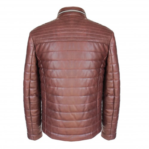 BLUEBERRY quilted leather jacket