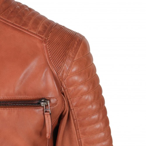 PEAK quilted leather jacket