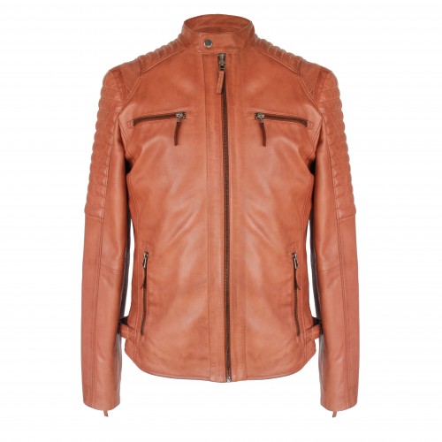 PEAK quilted leather jacket