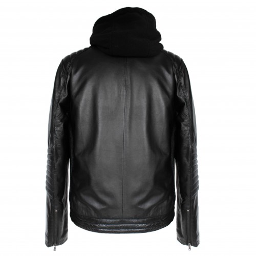 BANDO leather jacket with removable hood