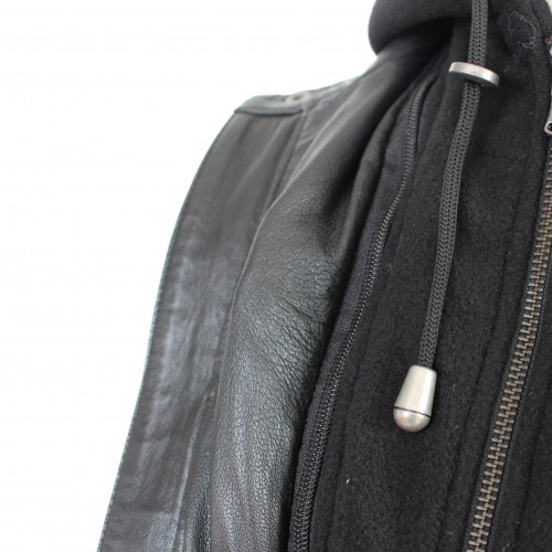 BANDO leather jacket with removable hood
