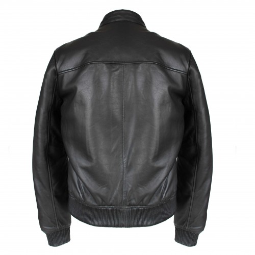 Bomber style leather jacket model ANTIPO