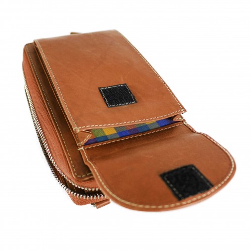 Leather shoulder bag 20x11x4 cm