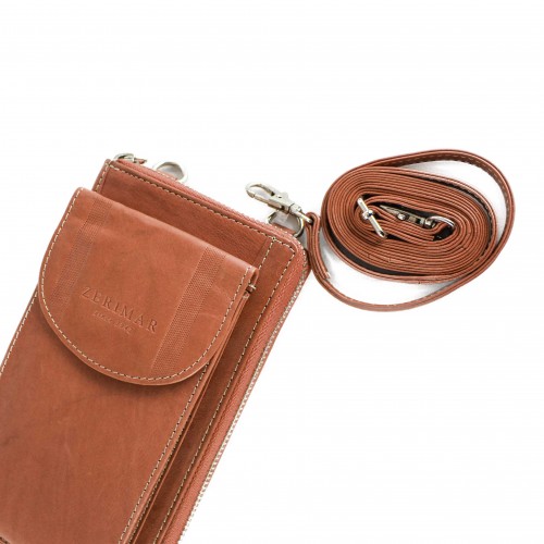 Leather shoulder bag 20x11x4 cm