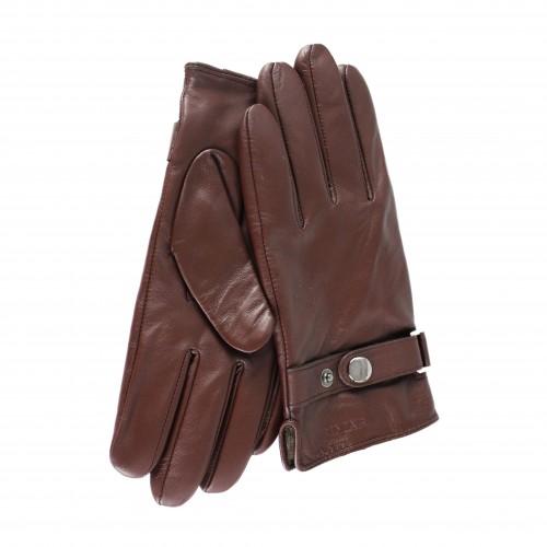 Leather gloves with adjustable clip BIRLE model