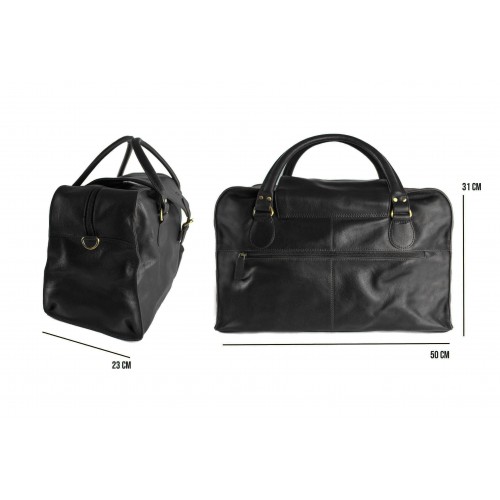Travel leather bag 50x31x23 cm MONDO
