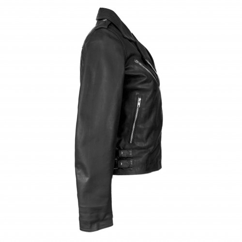 Heavy leather jacket model SYKO