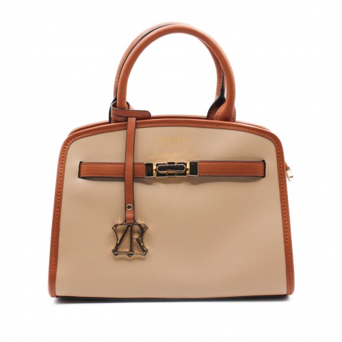 Two-tone leather bag with...