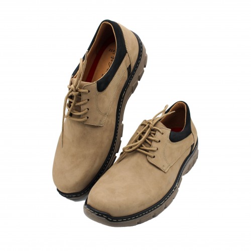 2-color leather shoes with laces BIONIO model