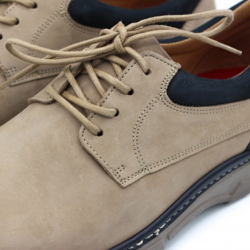 2-color leather shoes with laces BIONIO model