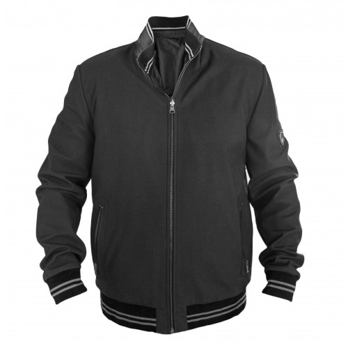 ITALIA model perforated leather jacket