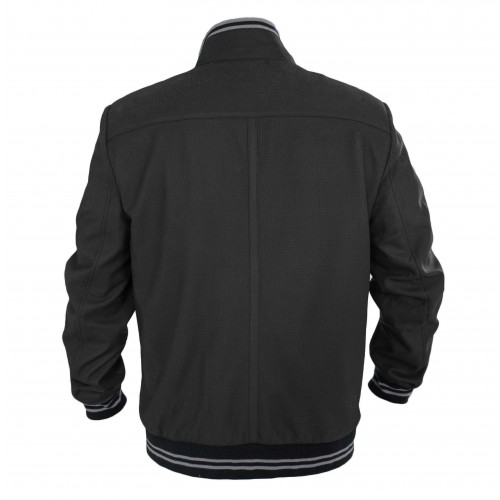 ITALIA model perforated leather jacket