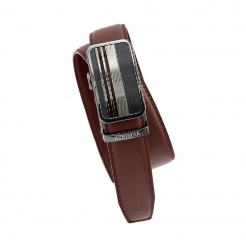 Leather belt with automatic...