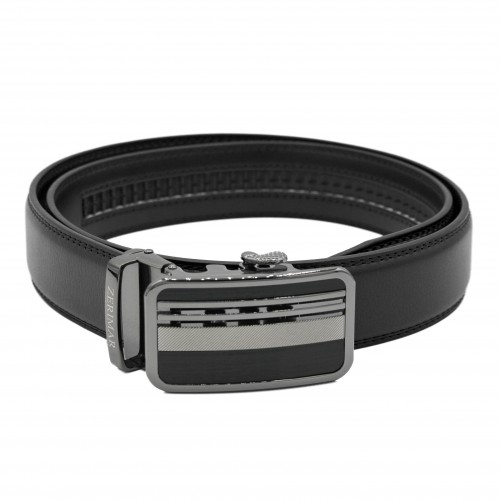 Leather belt with automatic buckle TRENO model