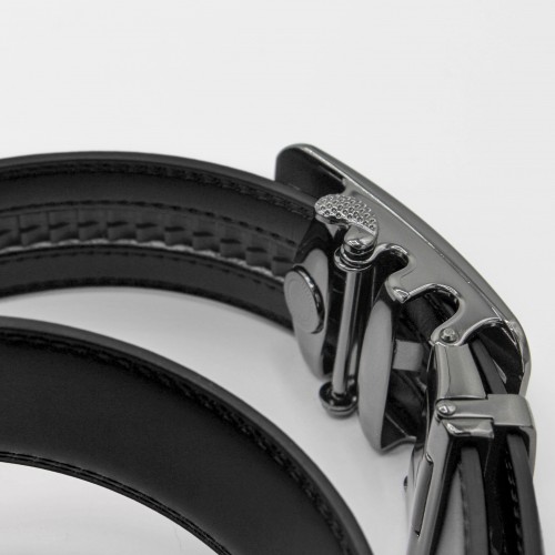 Leather belt with automatic buckle TRENO model